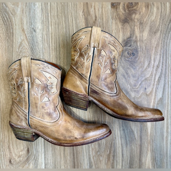 Bed|Stu Filly II Cobble Series Women’s Leather Western Ankle Boots Size 8.5 - Picture 3 of 8